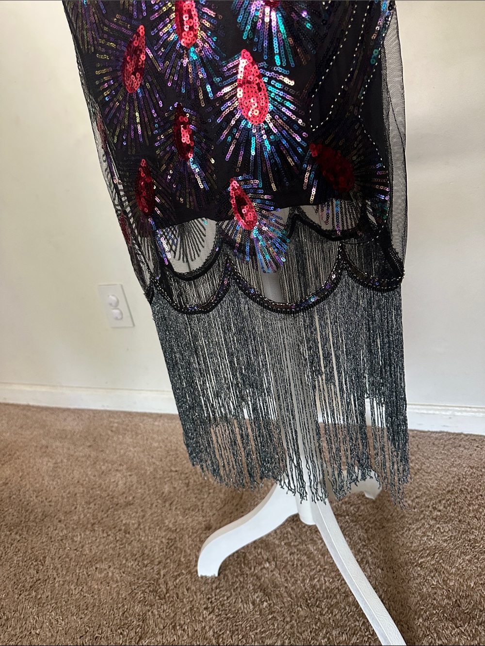 BABEYOND Coucoland 1920s
Peacock Flapper Dress for Women, M, Black, Multicolor - Picture 4 of 15
